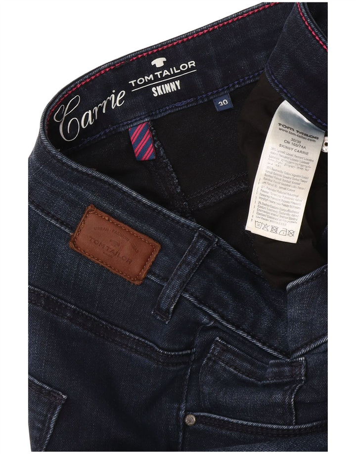 Tom Tailor Damen Skinny Jeans W30 L30 Marineblaues Lyocell
