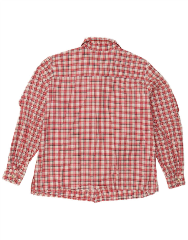 Vintage Damenhemd UK 16 Große rot karierte Baumwolle