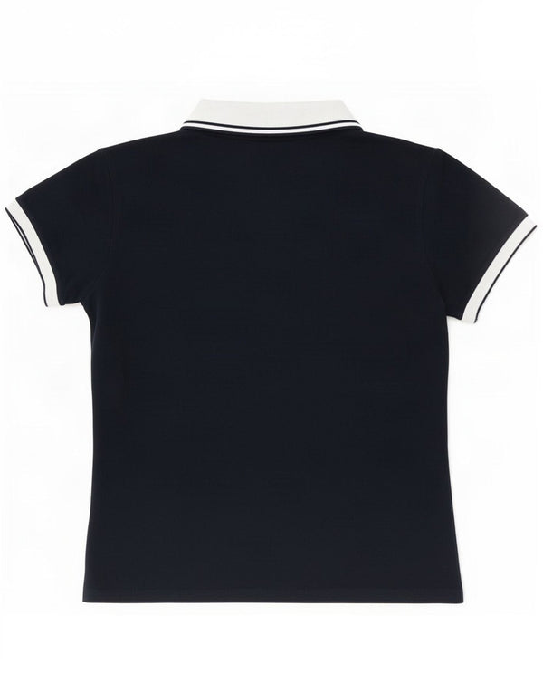 Fred Perry Damen Poloshirt UK 18 XL Marineblau Colourblock Baumwolle