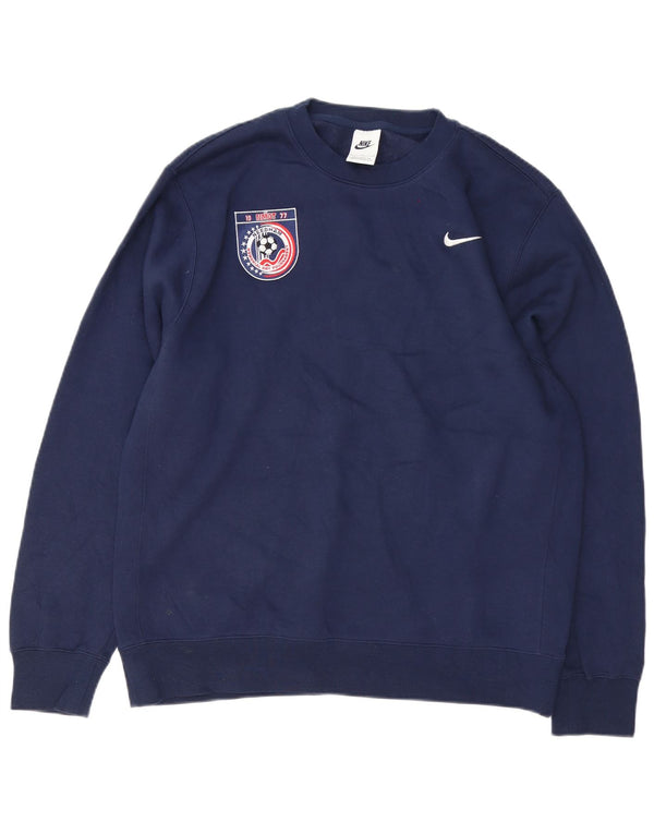 Nike Herren-Sweatshirt mit Grafik, groß, marineblau, Baumwolle, Sport