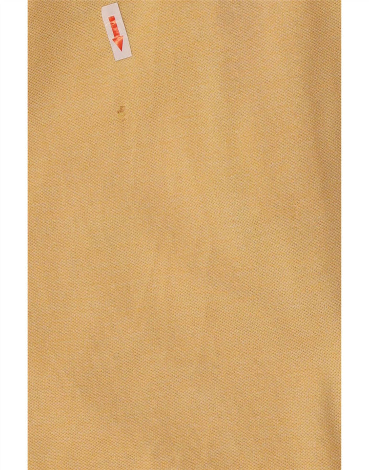 Lacoste Herren-Poloshirt, Größe 5, groß, gelbe Baumwolle