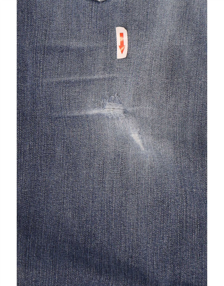 Carrera Herren 700 Distressed Slim Jeans W33 L34 Blaue Baumwolle