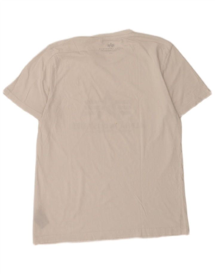 Alpha Industries Herren-T-Shirt mit Grafik, mittelweiße Baumwolle