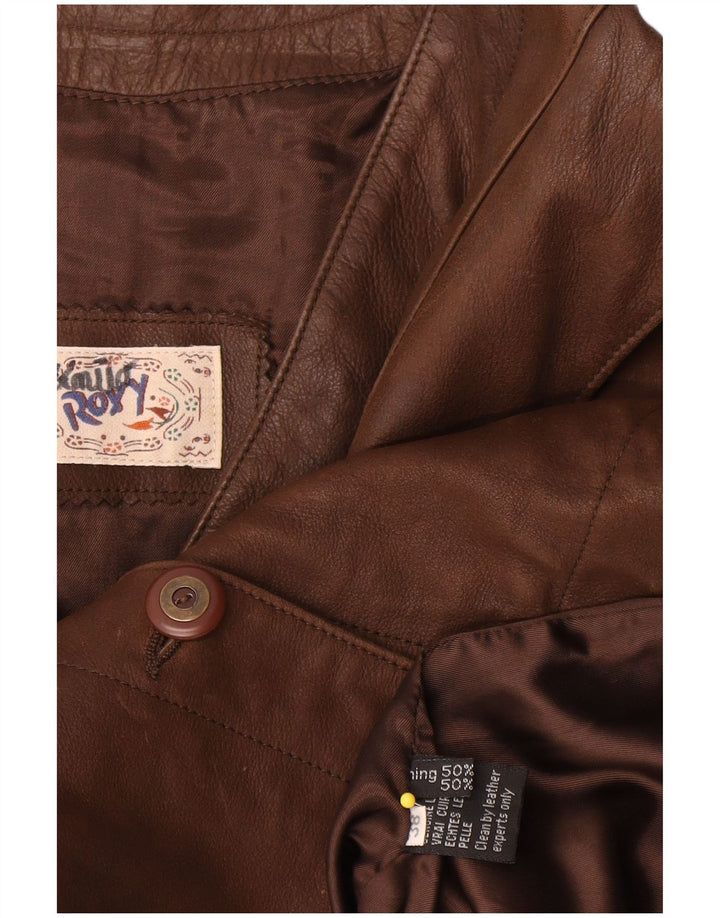 Roxy Damen Lederweste EU 38 Mittelbraunes Leder
