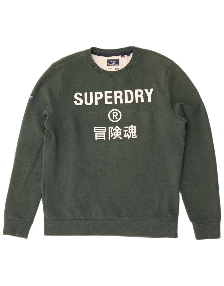 Superdry Herren Grafik-Sweatshirt-Pullover, große grüne Baumwolle