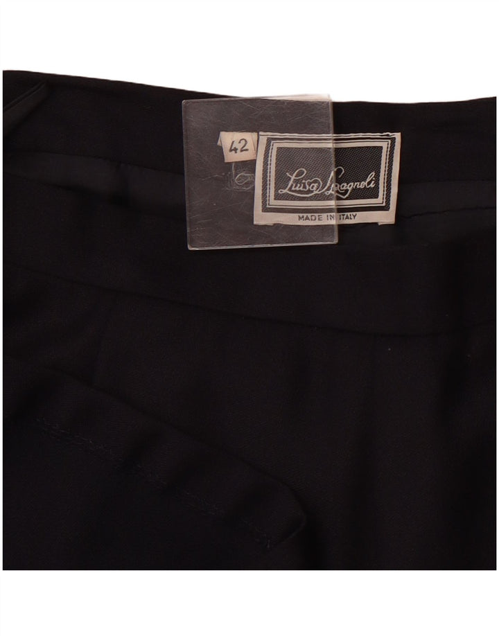 LUISA SPAGNOLI Damen ausgestellter Rock mit hoher Taille IT 42 Mittel W26 Marineblau