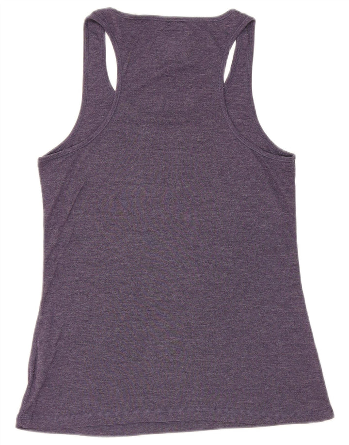Jack Wills Damen-Top mit grafischem Motiv, UK-Gr. 14, mittelmarineblaue Baumwolle