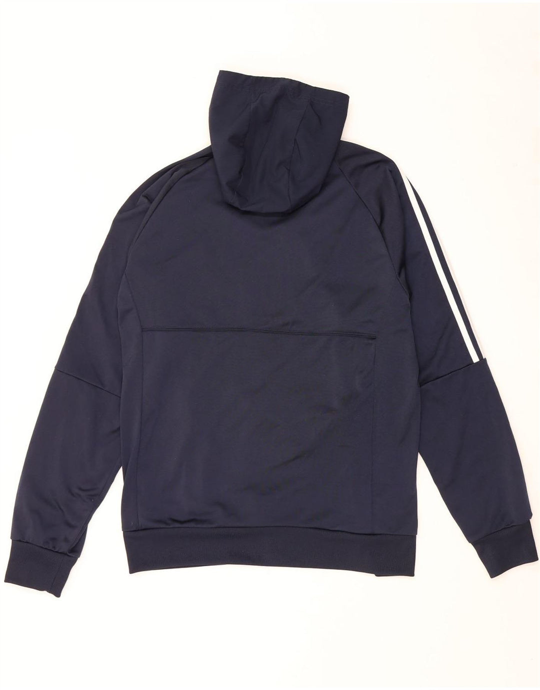 Adidas Herren Kapuzenpullover mit Reißverschluss, mittleres Marineblau, Polyester