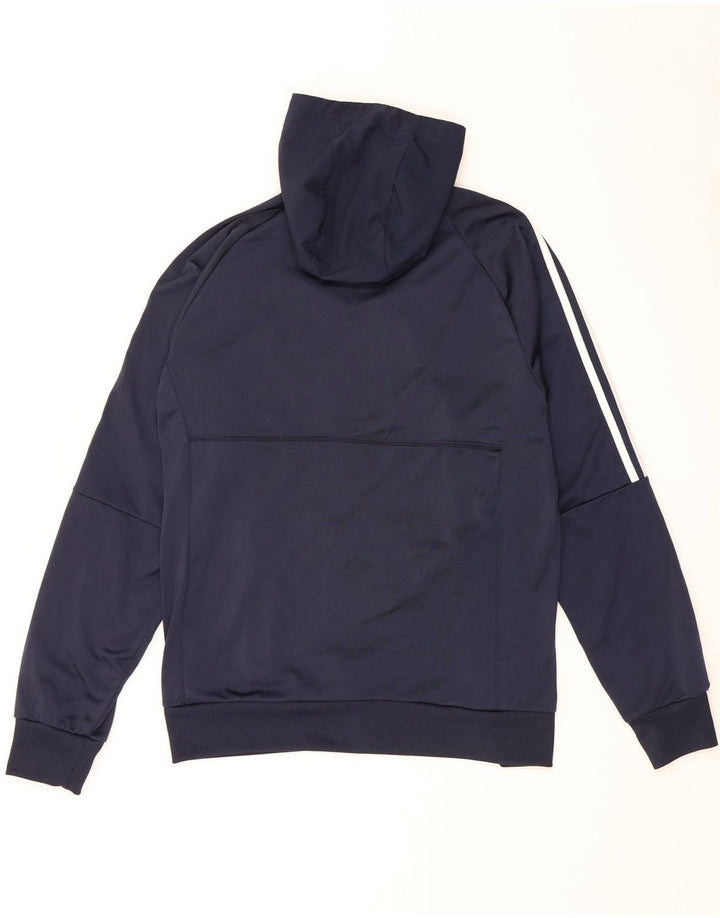Adidas Herren Kapuzenpullover mit Reißverschluss, mittleres Marineblau, Polyester