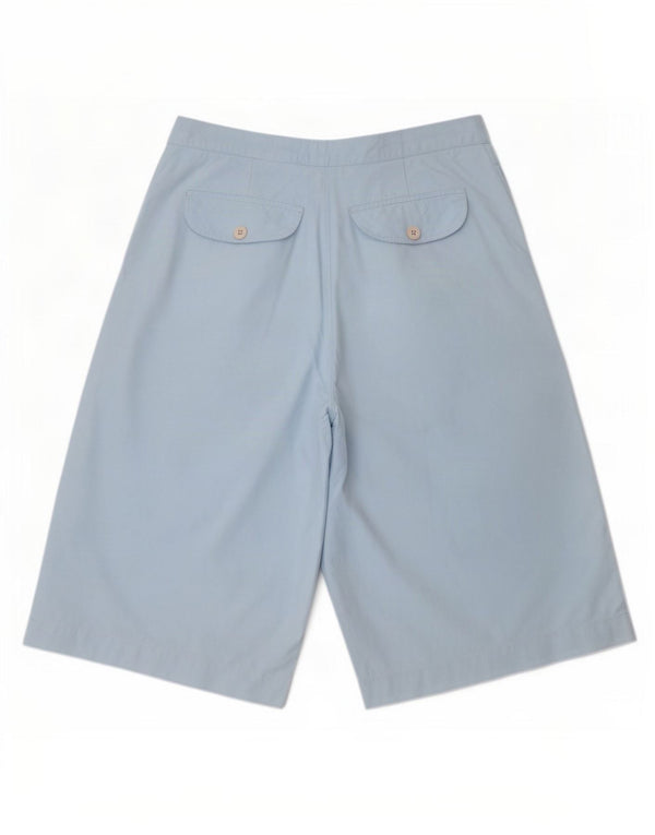 Vintage Damen Bermudashorts mit hoher Taille, Größe S, W26, Blau