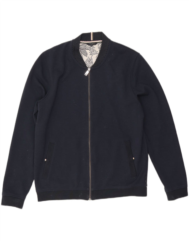 Ted Baker Herren-Trainingsanzug, Oberteil, Jacke, Größe 5, XL, Marineblau, Polyester