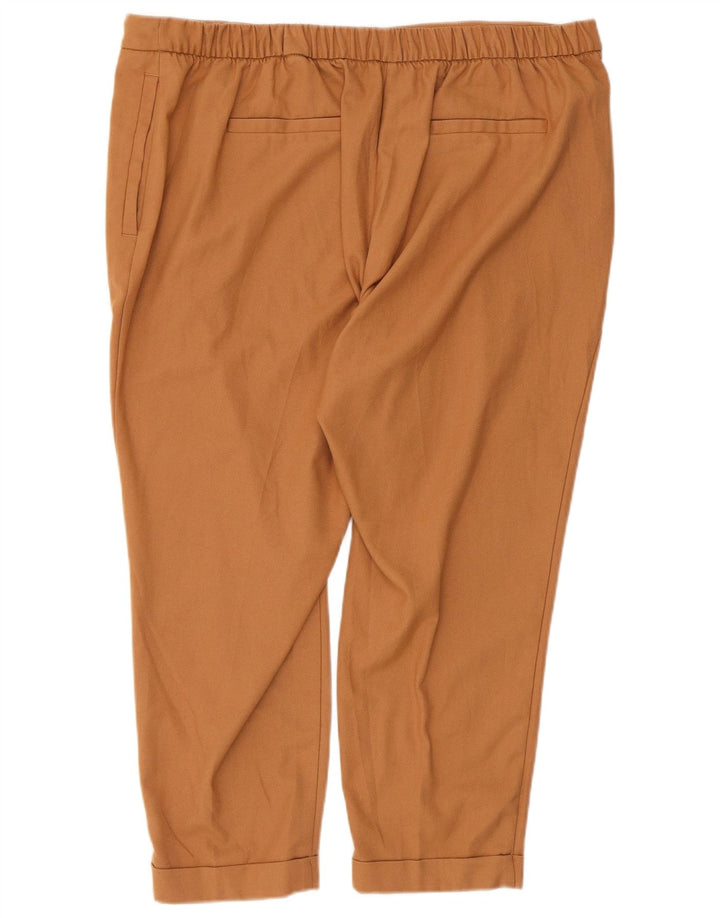 Marks & Spencer Damen-Hose, kurz geschnitten, UK 20, 2XL, W38, L25, Beige, Polyester