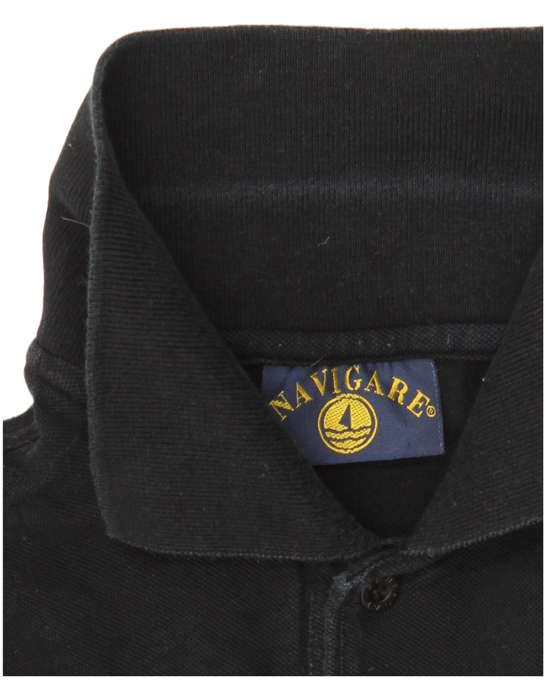 NAVIGARE Herren-Poloshirt, mittelgroß, schwarze Baumwolle