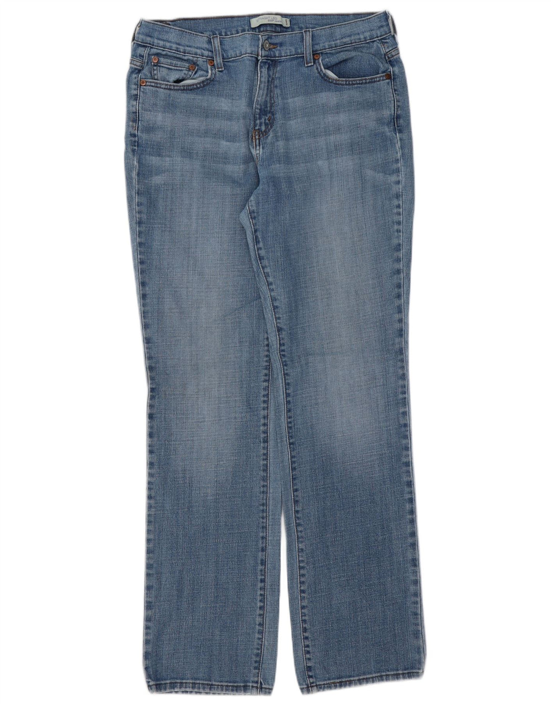 LEVI'S Damen 505 Straight Jeans US 12 Large W34 L34 Blaue Baumwolle