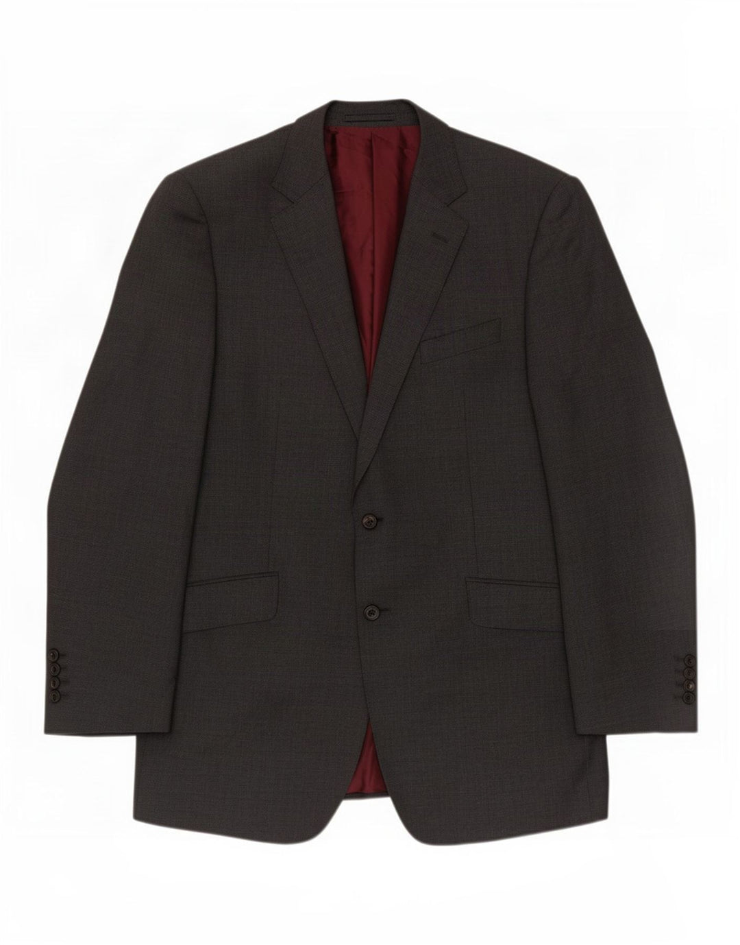 Marks & Spencer Herren-Blazer, lang, mit 2 Knöpfen, UK 42, Größe L, graue Wolle