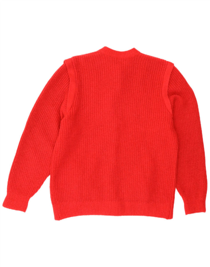 Vintage Damen Cardigan Pullover UK 16 Groß Rot