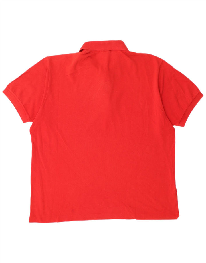 Lacoste Herren-Poloshirt, Größe 5, große rote Baumwolle