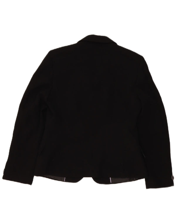 Marks & Spencer Damen Kurze 1-Knopf-Blazerjacke UK 14 Mittelschwarz