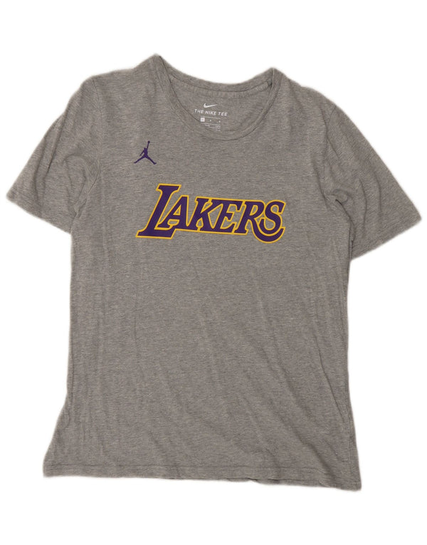 Nike Lakers Grafik-T-Shirt für Jungen, 14–15 Jahre, Größe L, Grau, Baumwolle