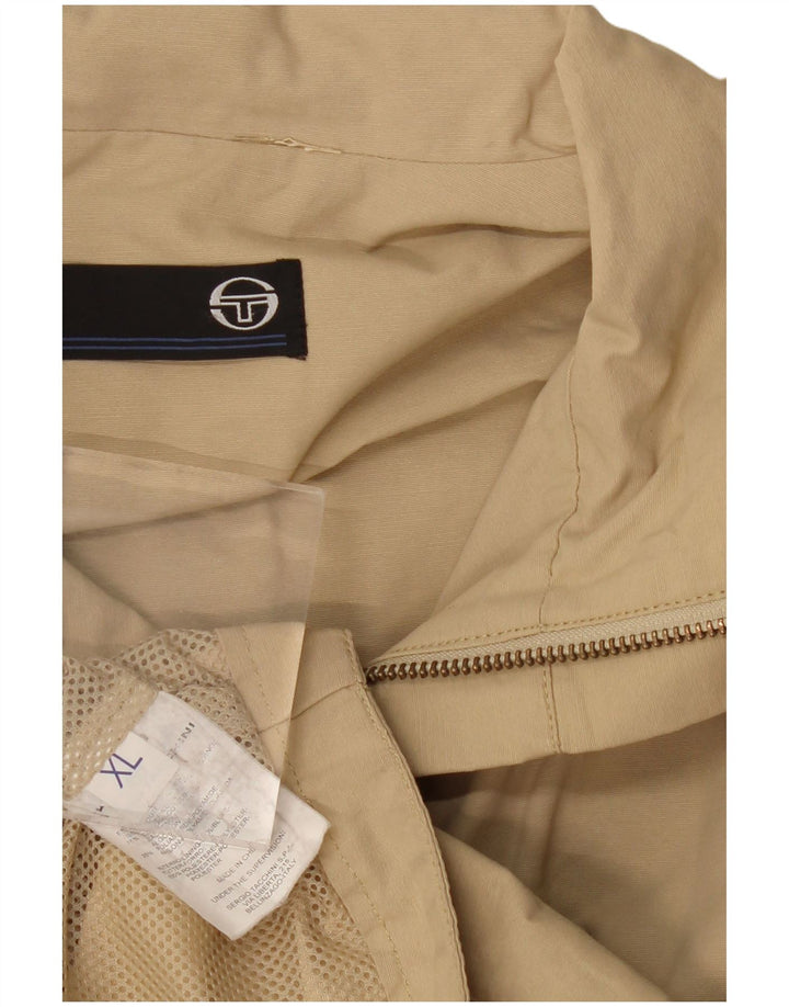 Sergio Tacchini Herren Bomberjacke UK 42 XL Beige Baumwolle
