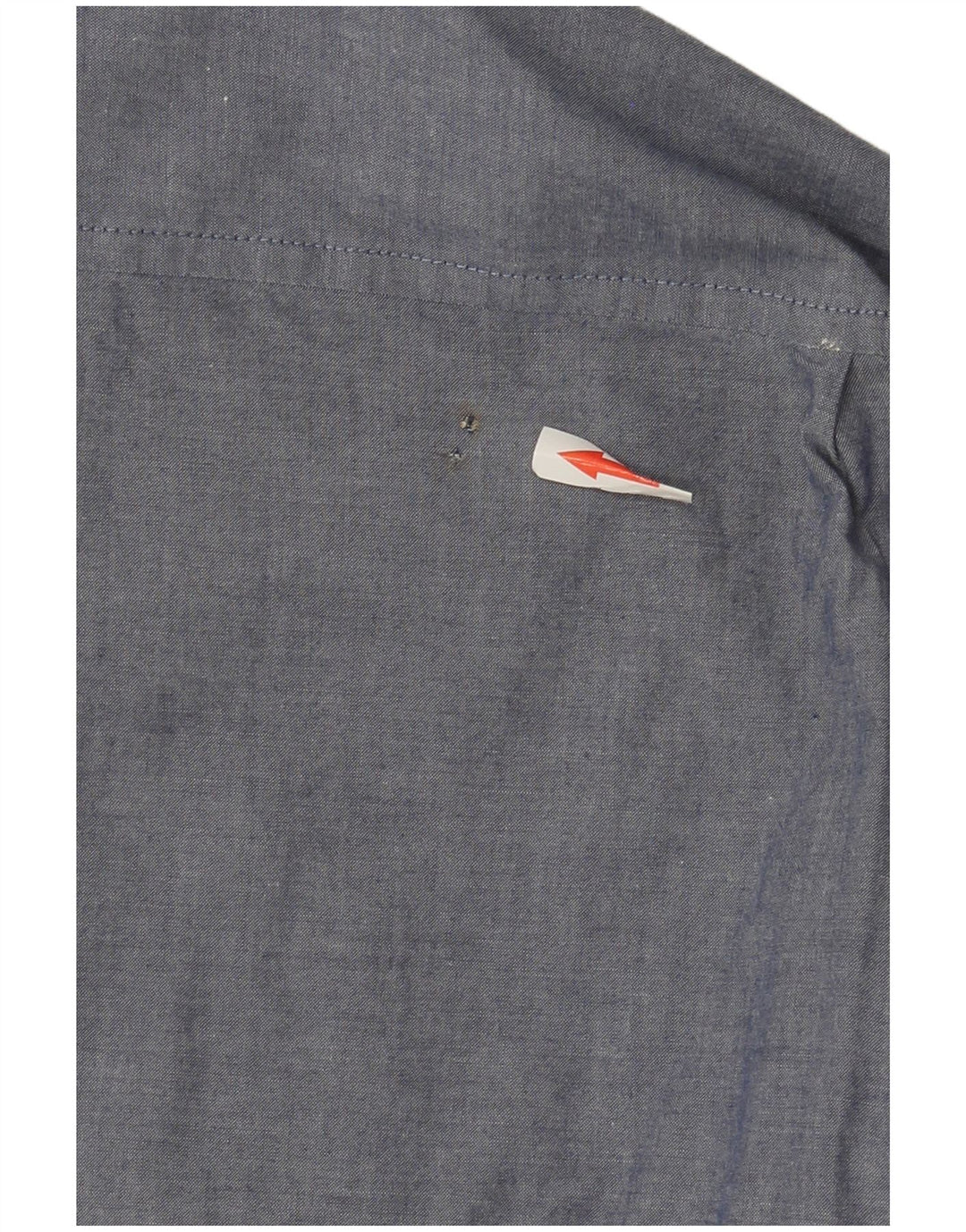 Reiss Herrenhemd XL Blau Colourblock Baumwolle