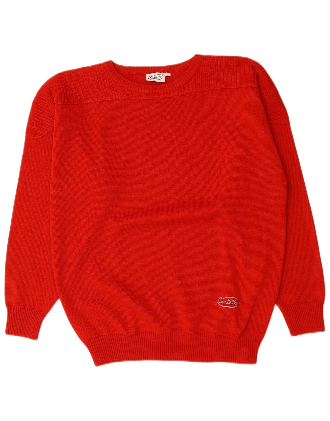 Castello Damen Pullover mit Rundhalsausschnitt IT 54 2XL Rot Polyacryl