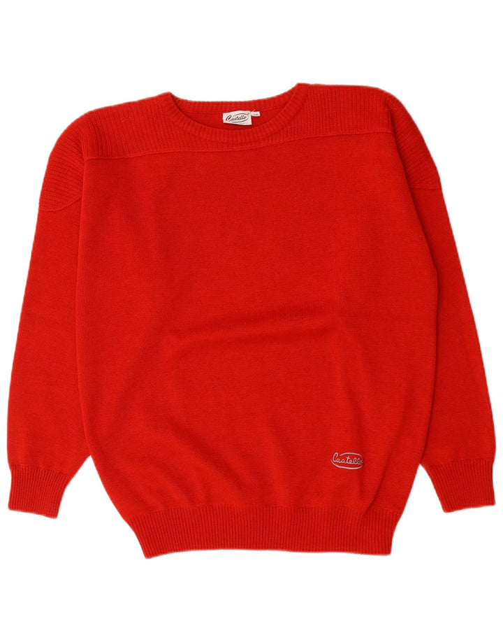 Castello Damen Pullover mit Rundhalsausschnitt IT 54 2XL Rot Polyacryl