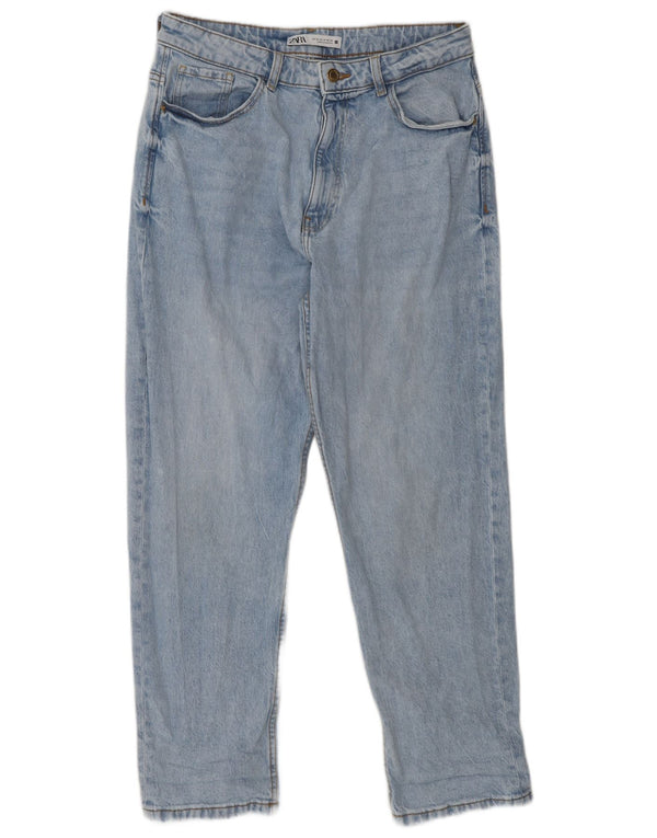Zara Damen Tapered Jeans EU 42 Large W32 L27 Blaue Baumwolle