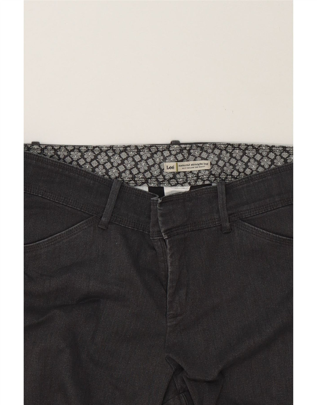 LEE Womens Straight Casual Trousers W38 L30 Grey Cotton Vintage Lee and Second-Hand Lee from Messina Hembry 