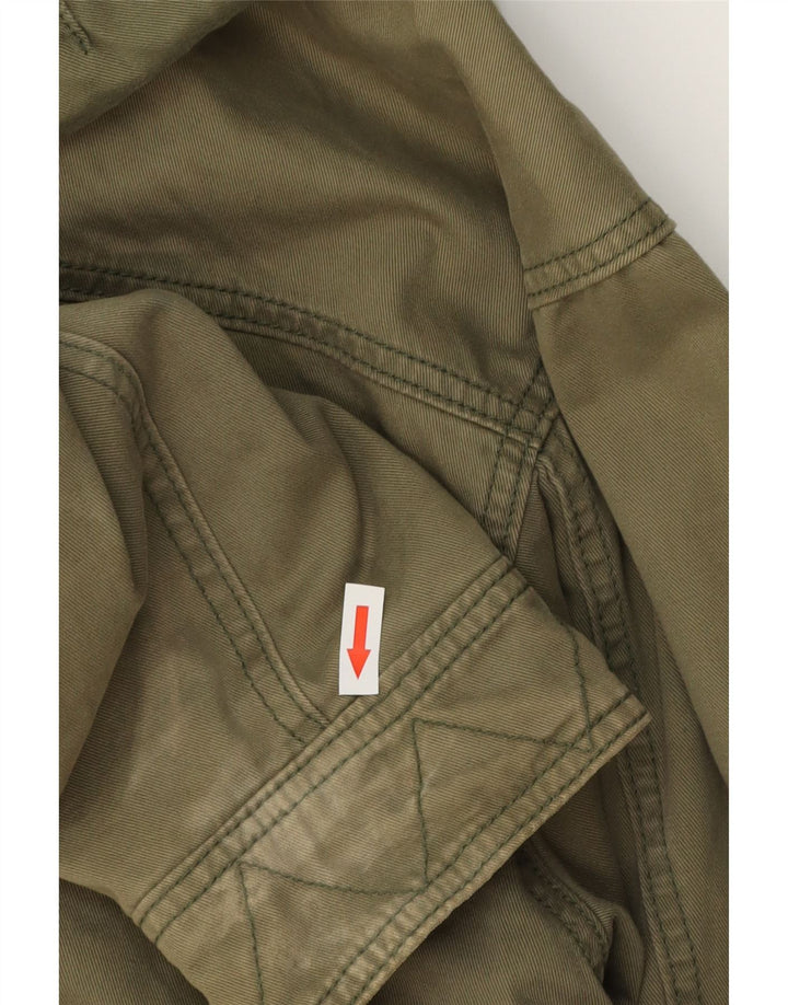 NIKE Herren-Parka mit Kapuze, UK 39/41, mittlere Khaki-Baumwolle