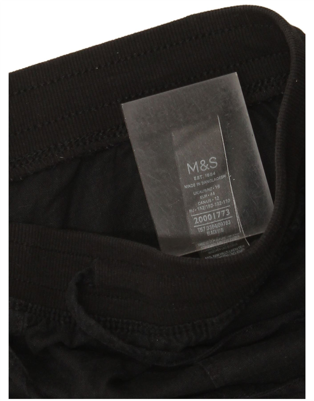 Marks & Spencer Damen Chinoshorts UK 16 Large W36 Schwarzes Leinen