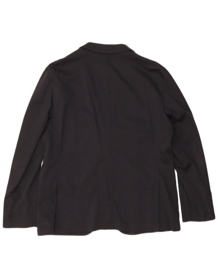 Hugo Boss Herren-Blazer mit 2 Knöpfen, UK 40, große marineblaue Baumwolle