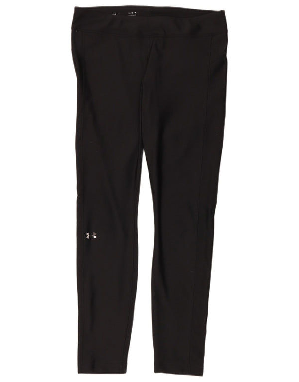 UNDER ARMOUR Damen Heat Gear Leggings UK 16 Large Schwarz
