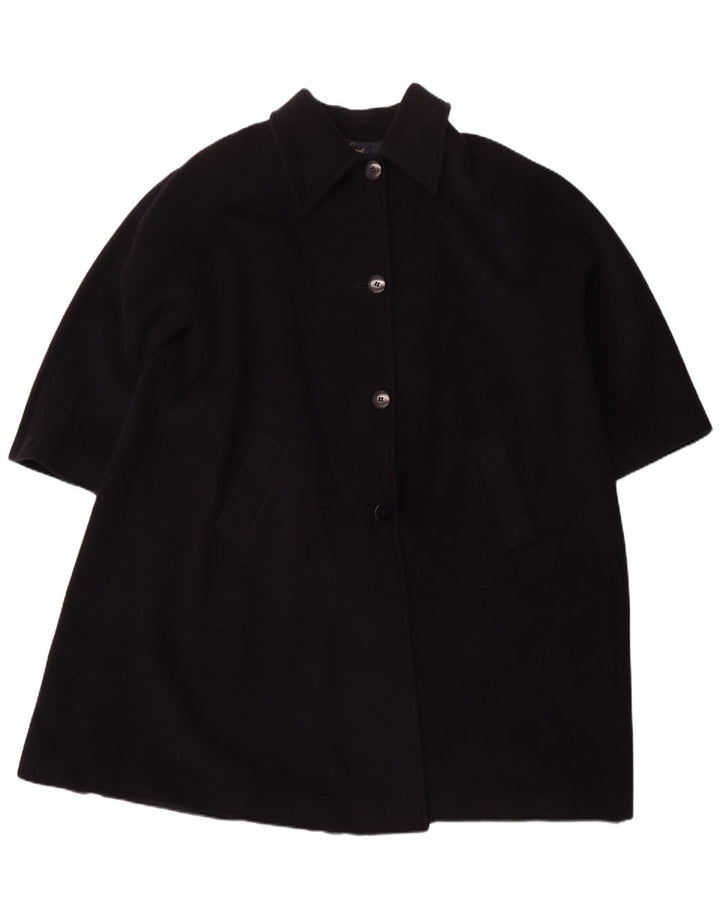 LUISA SPAGNOLI Damen Übergroßer Mantel UK 16 Große marineblaue Schurwolle