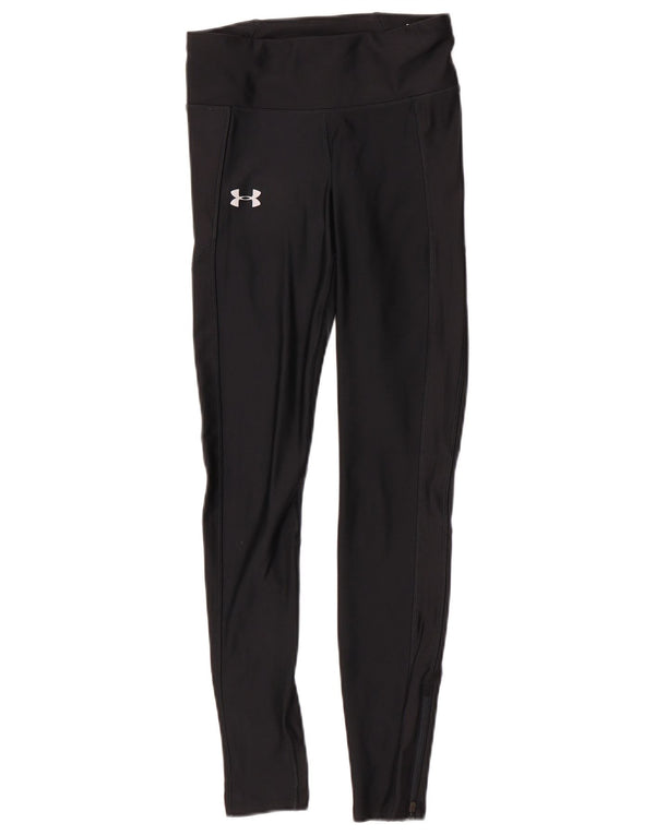 Under Armour Damen-Kompressionsleggings UK 10 Small Schwarz Polyester Sport