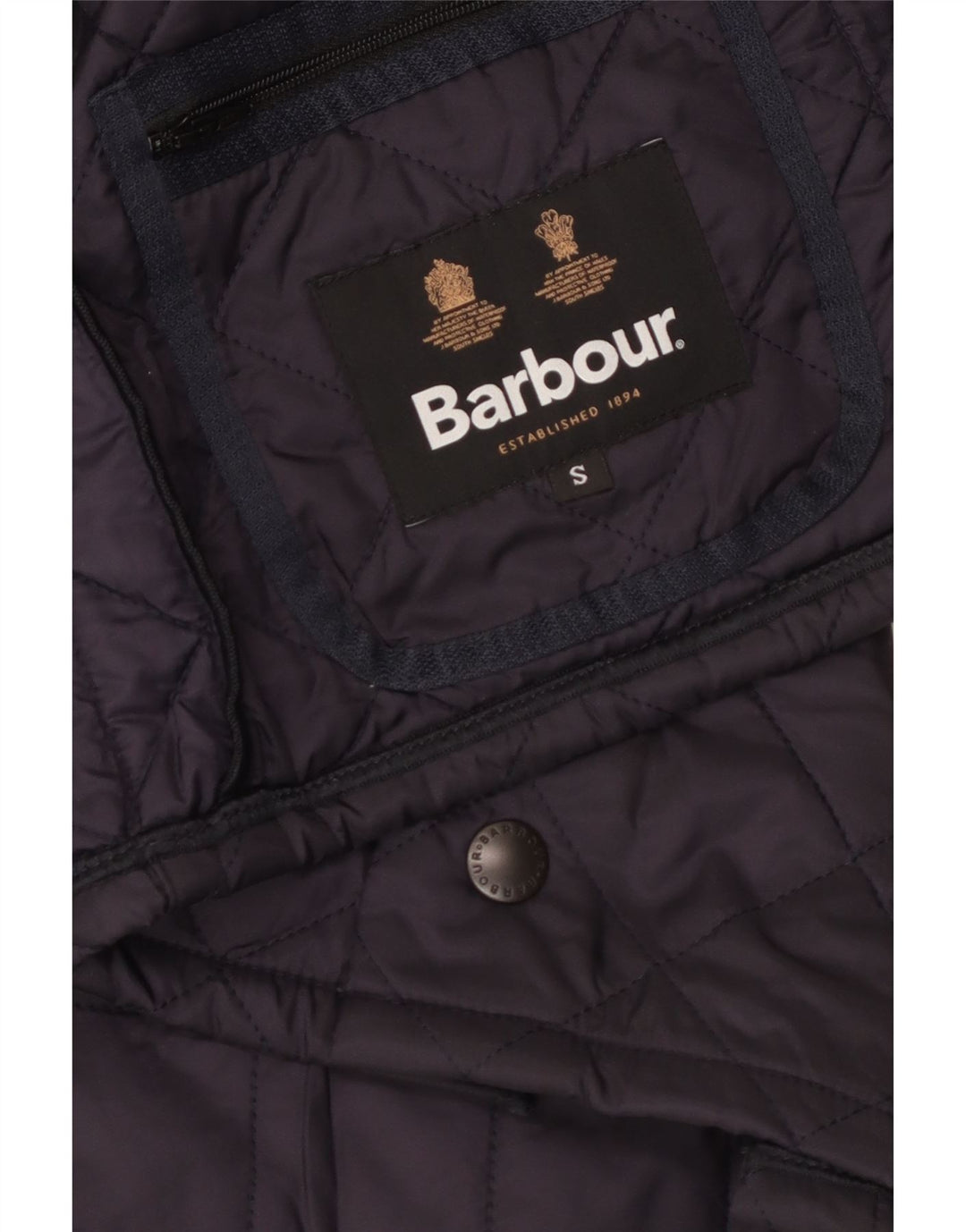 Barbour Herren Steppjacke UK 36 Small Marineblau