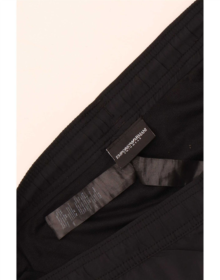 Emporio Armani Herren-Badeshorts mit Grafik, EU 48, mittelschwarz, Polyamid