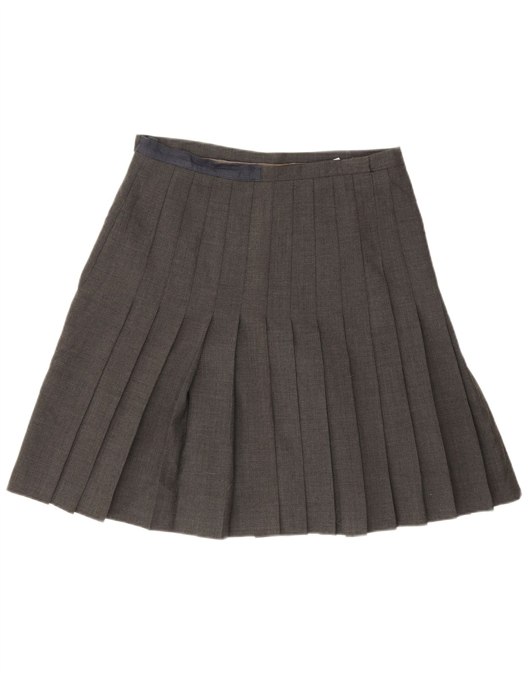 Vintage Damen Messerfaltenrock IT 44 Medium W32 Graue Wolle