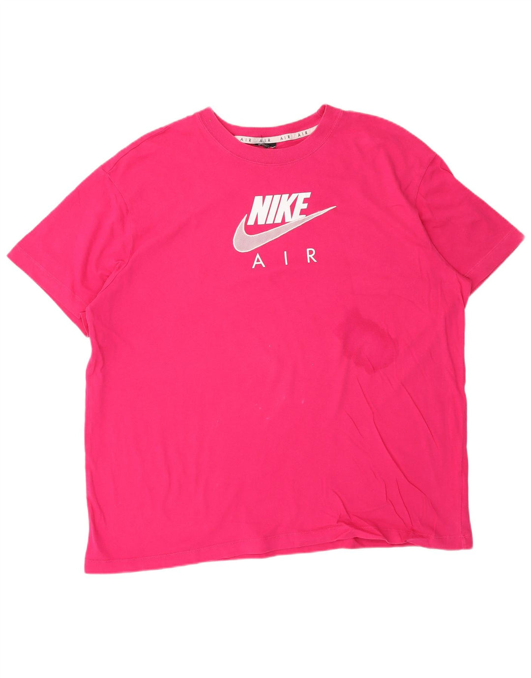 NIKE Mens Graphic T-Shirt Top XL Pink Cotton