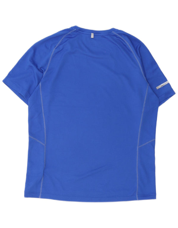 Nike Herren Dri Fit T-Shirt Top Large Blau Polyester