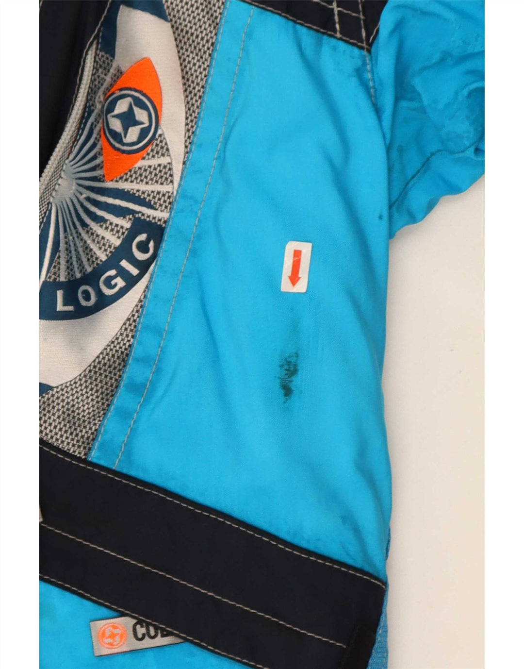 Colmar Herren-Skijacke mit Kapuze, lockere Passform, IT 50, Mittelblau, Farbblock