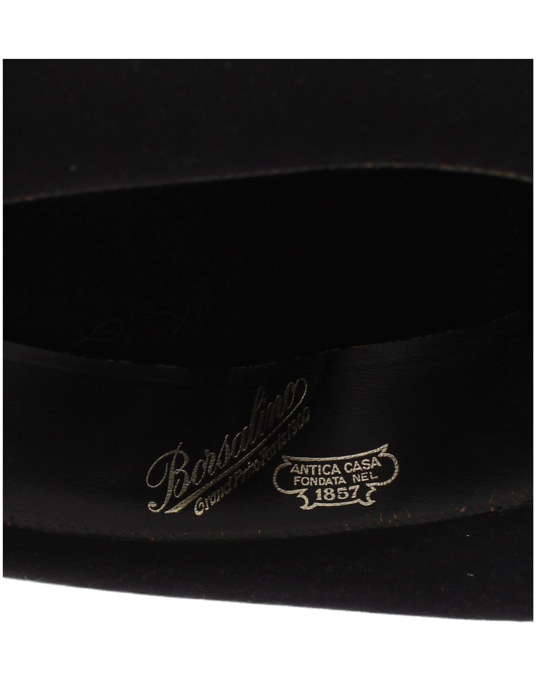 Borsalino Herren-Fedora-Hut, klein, schwarz, klassisch