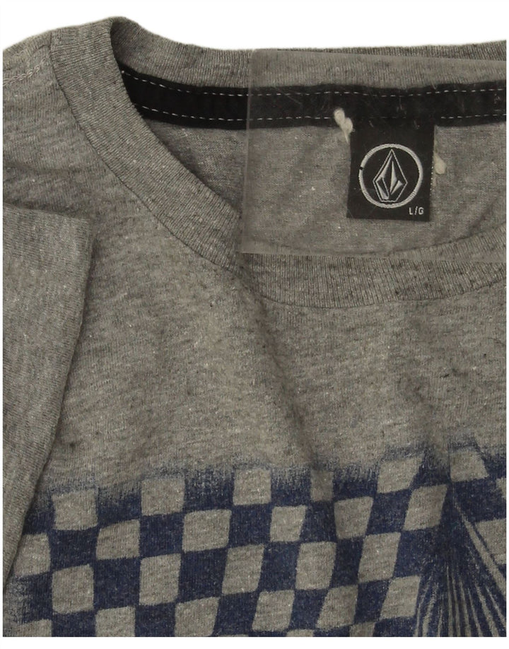 Volcom Herren-T-Shirt mit Grafik, Größe L, Grau