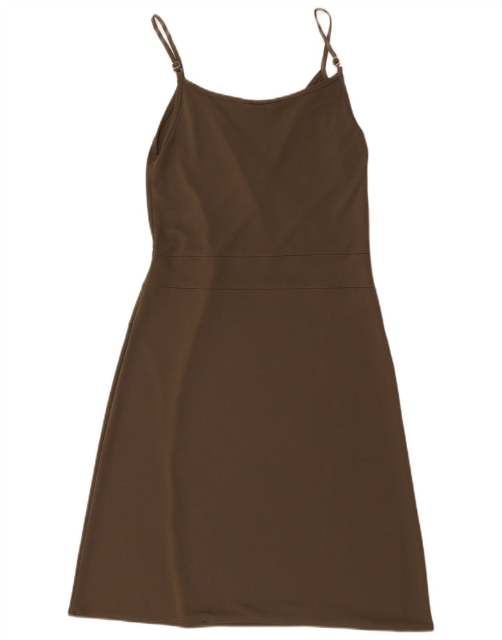 Marks & Spencer Damen Ärmelloses A-Linien-Kleid UK 12 Medium Khaki