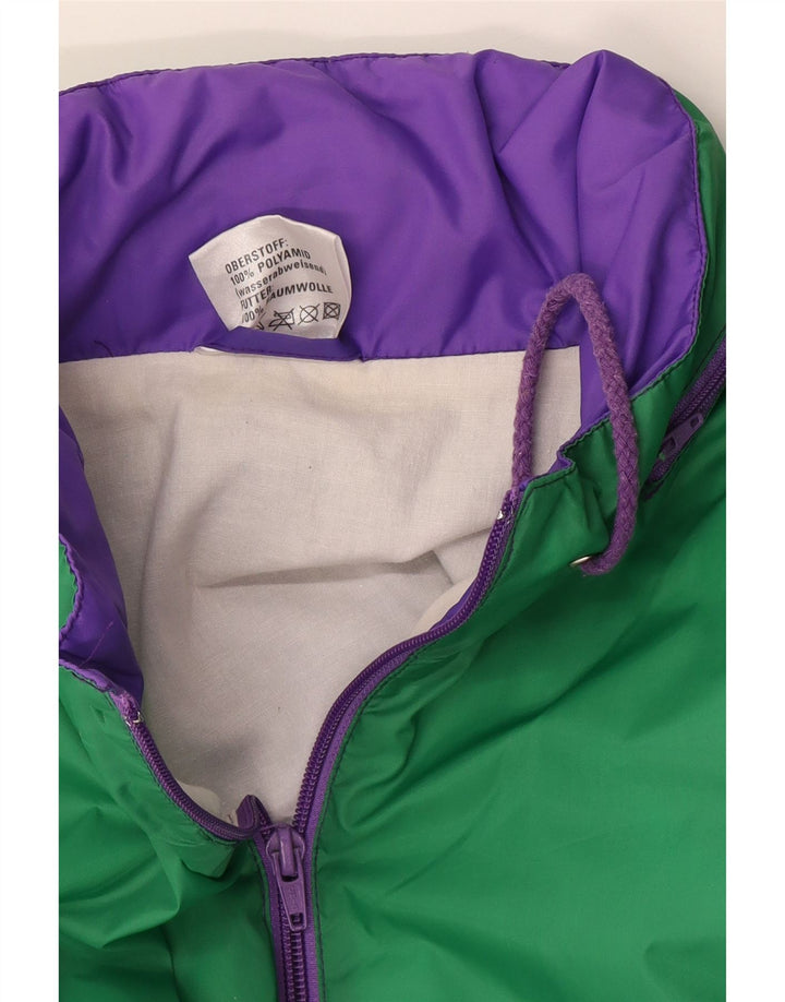 Marcel Clair Herren Regenjacke UK 40 Large Grün Colourblock Polyamid