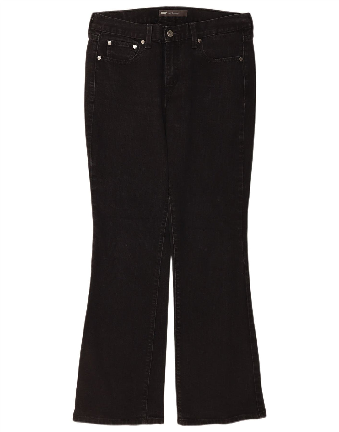 Levi's Damen 515 Bootcut Jeans US 10 Large W30 L32 Schwarze Baumwolle