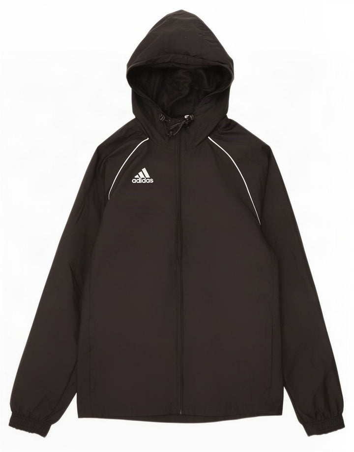 Adidas Herren Kapuzen-Regenjacke UK 36 Small Schwarz Polyamid
