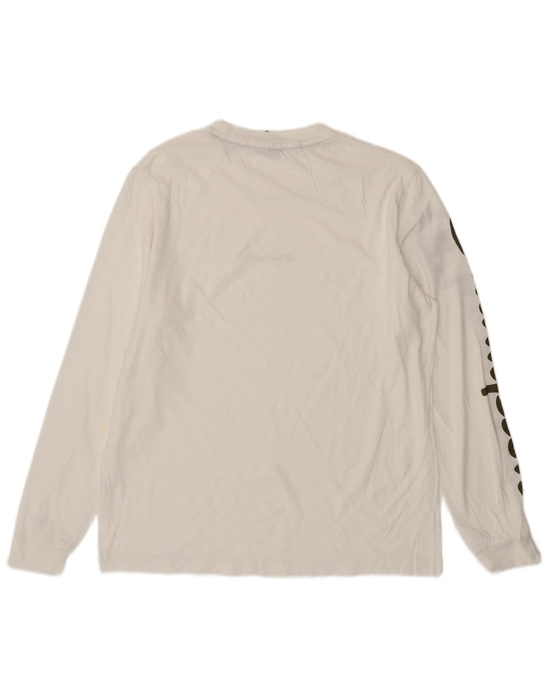 CHAMPION Womens Graphic Top Long Sleeve UK 14 Medium White