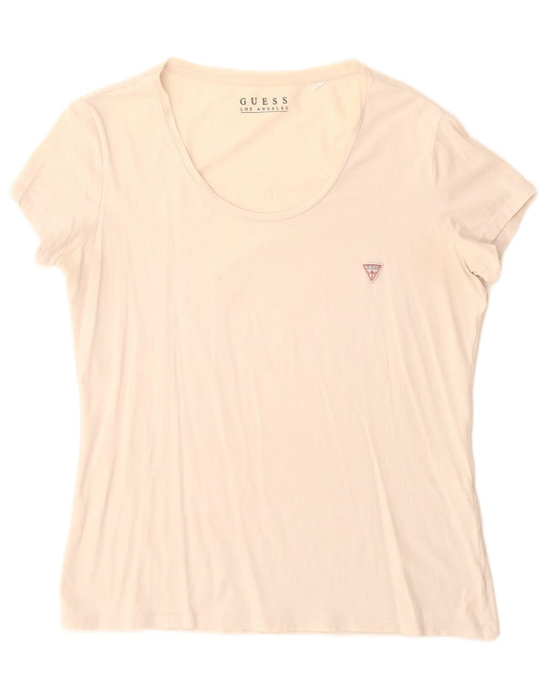 Guess Damen T-Shirt Top UK 18 XL Weiß