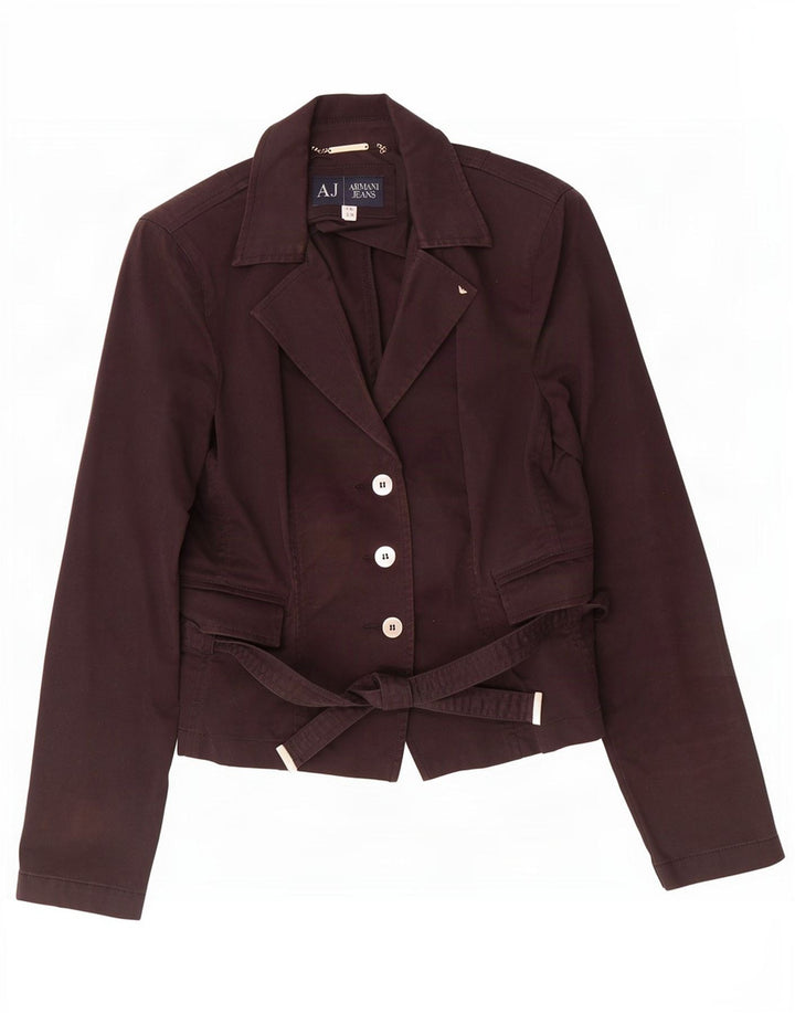 Armani Jeans Damen 3-Knopf-Blazerjacke EU 46 XL Braune Baumwolle